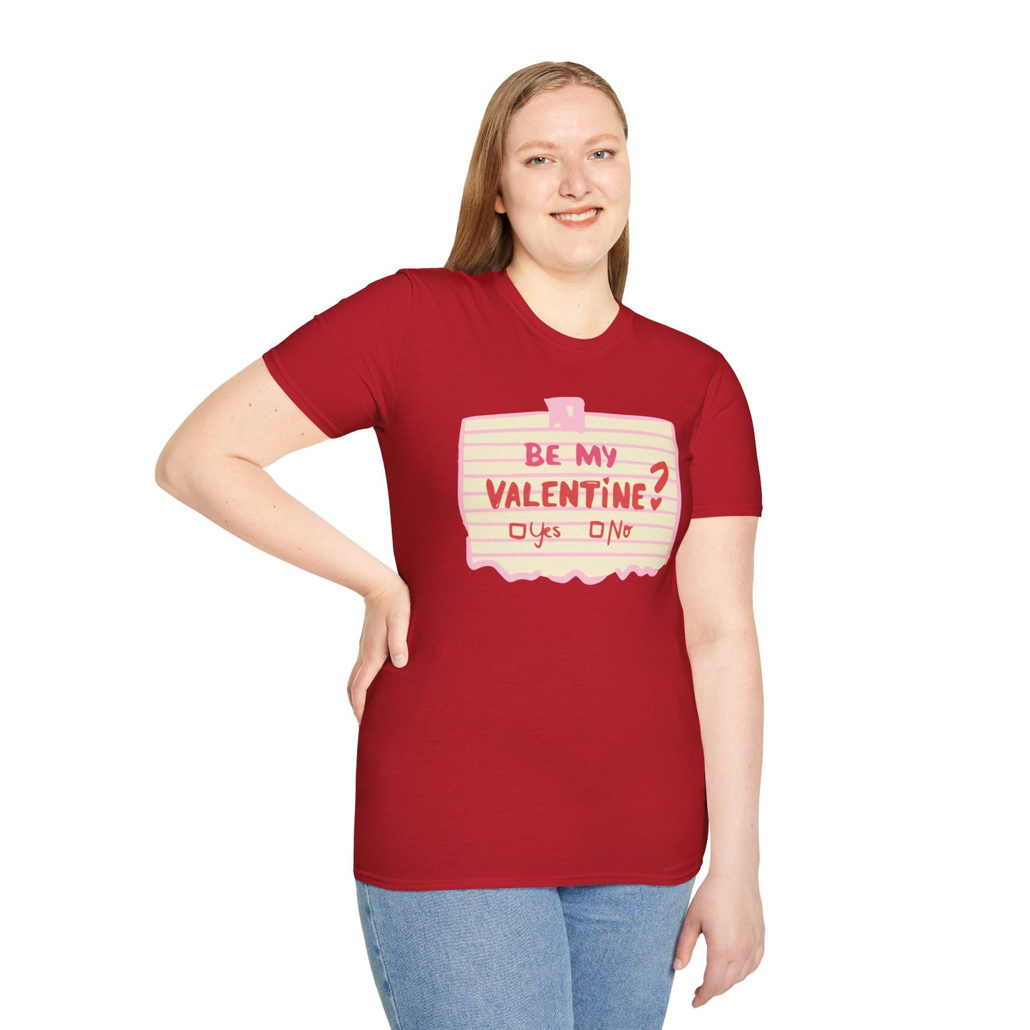 Couples Heart Graphic Unisex Softstyle T-Shirt - 'Yes or No' Design