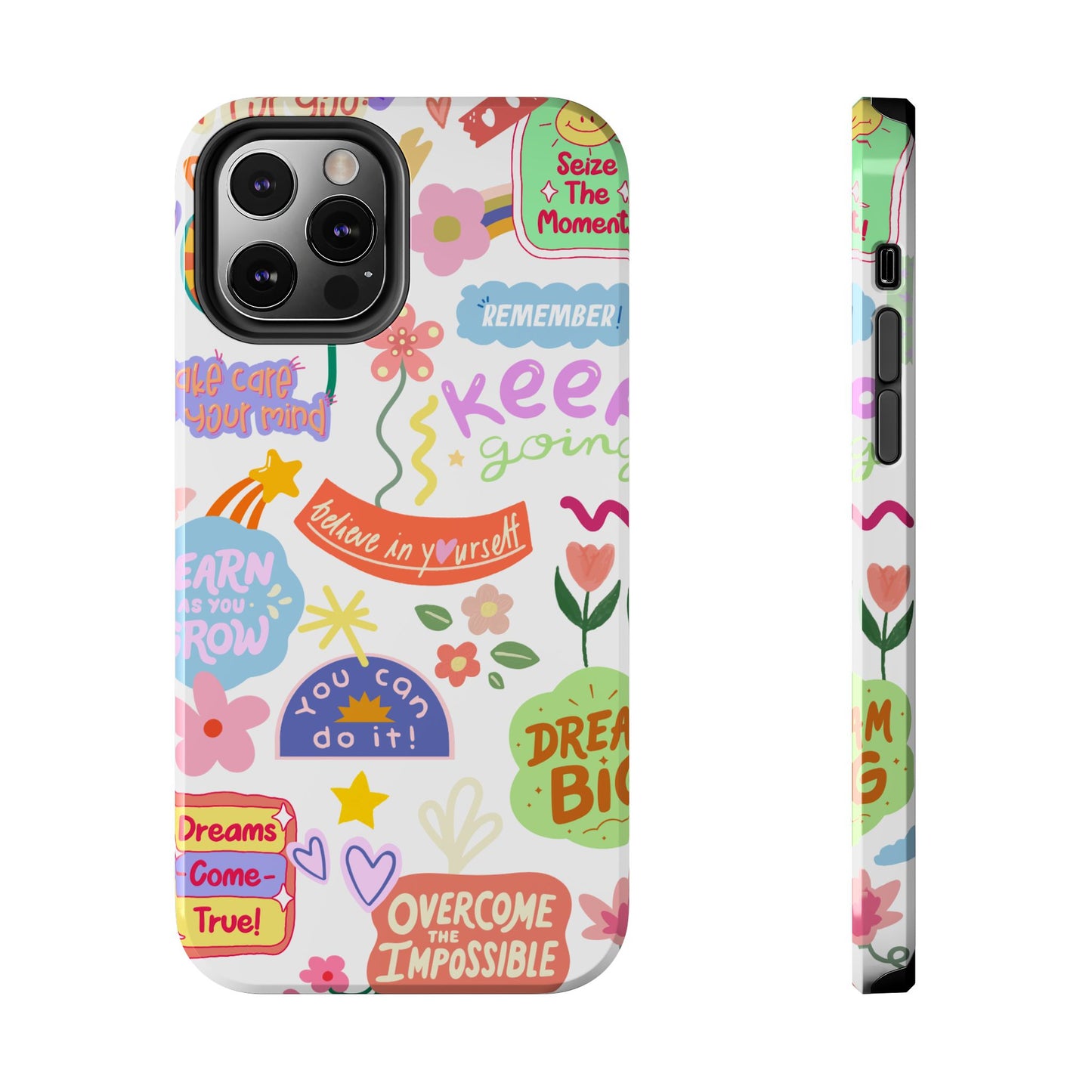 Inspirational, Motivational Phone Case, Cute Floral, Confidence Case, Gift for Her, Positive Vibes