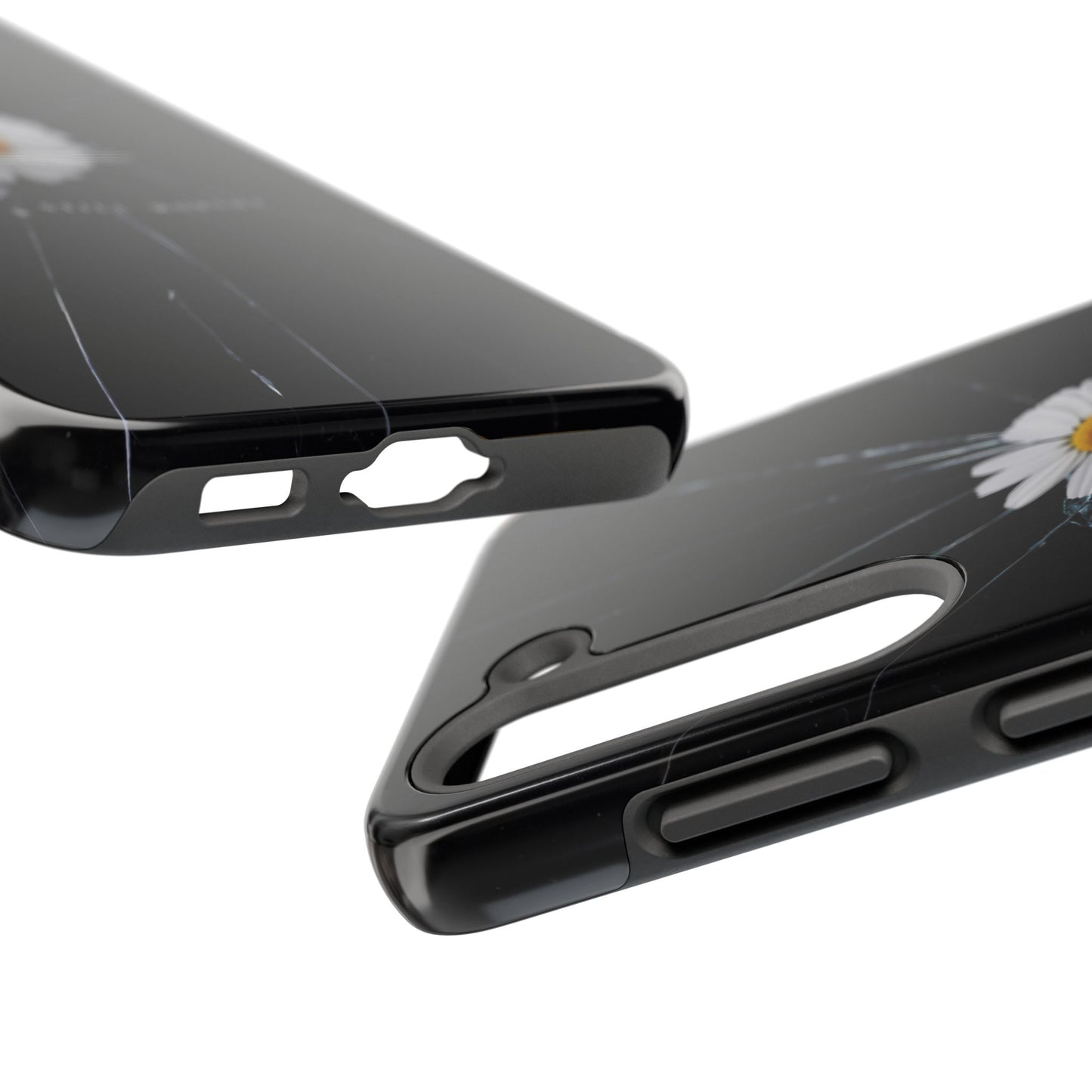 Flawed But Still Worthy Phone Case - Tough Cases, Inspirational Gift, Floral Design, Self-Love
