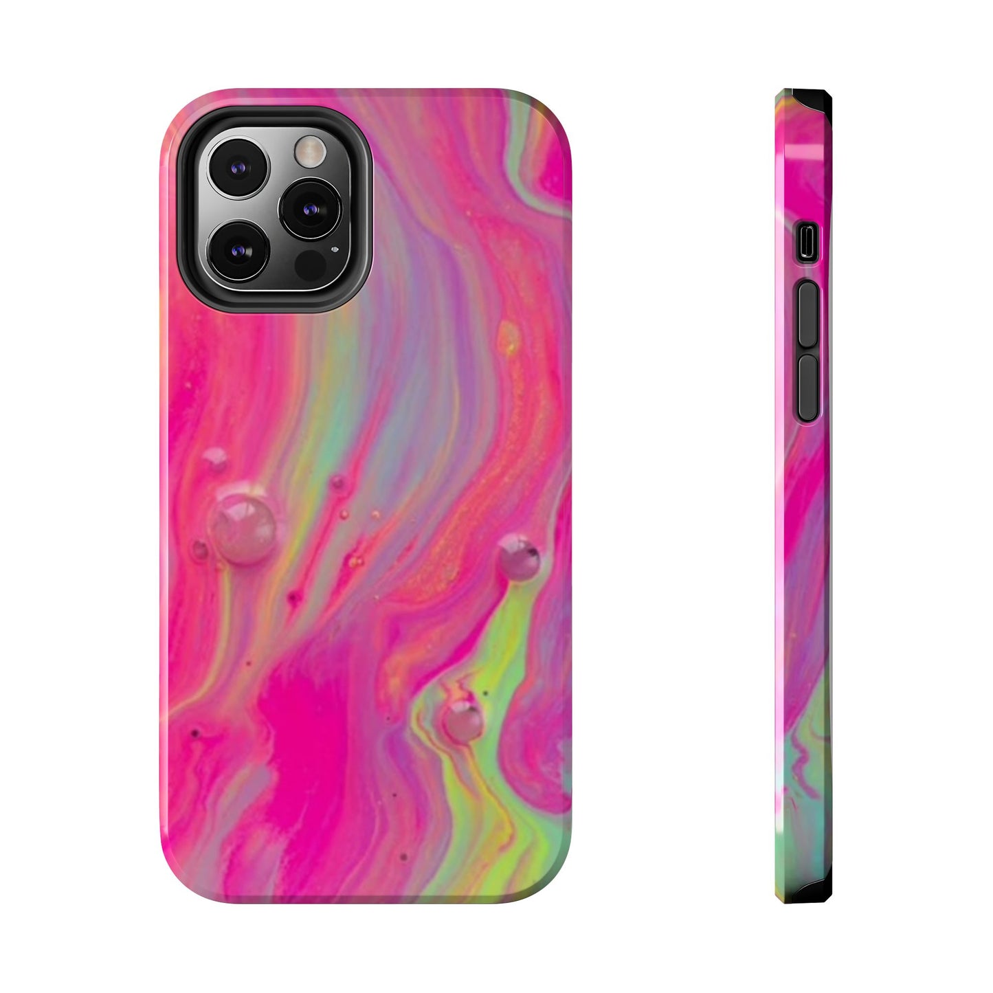 Colorful Swirl Futuristic Tough Phone Case, Stylish Durable Cover for Iphone
