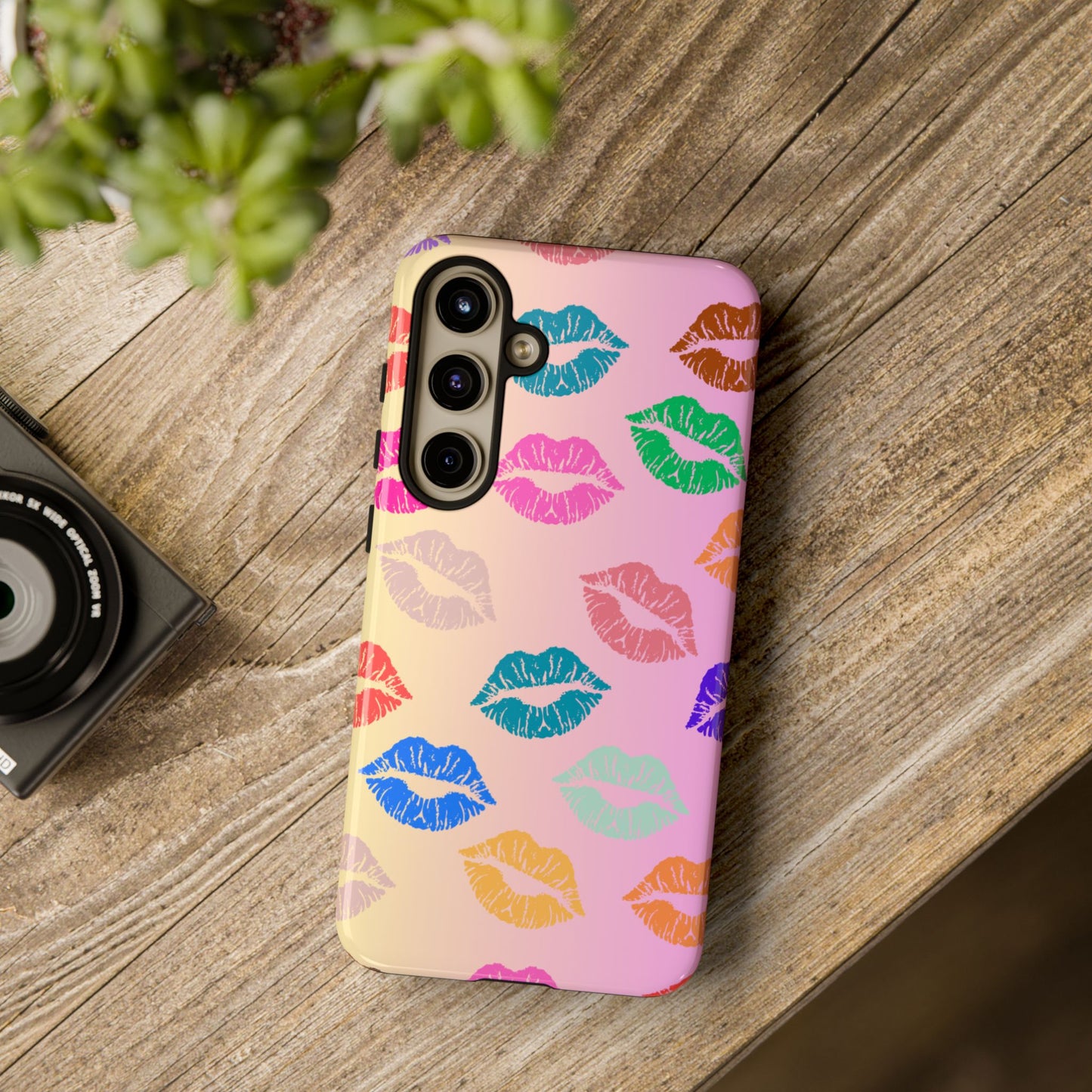 Kiss Print Tough Phone Cases Cute, Durable for Samsung