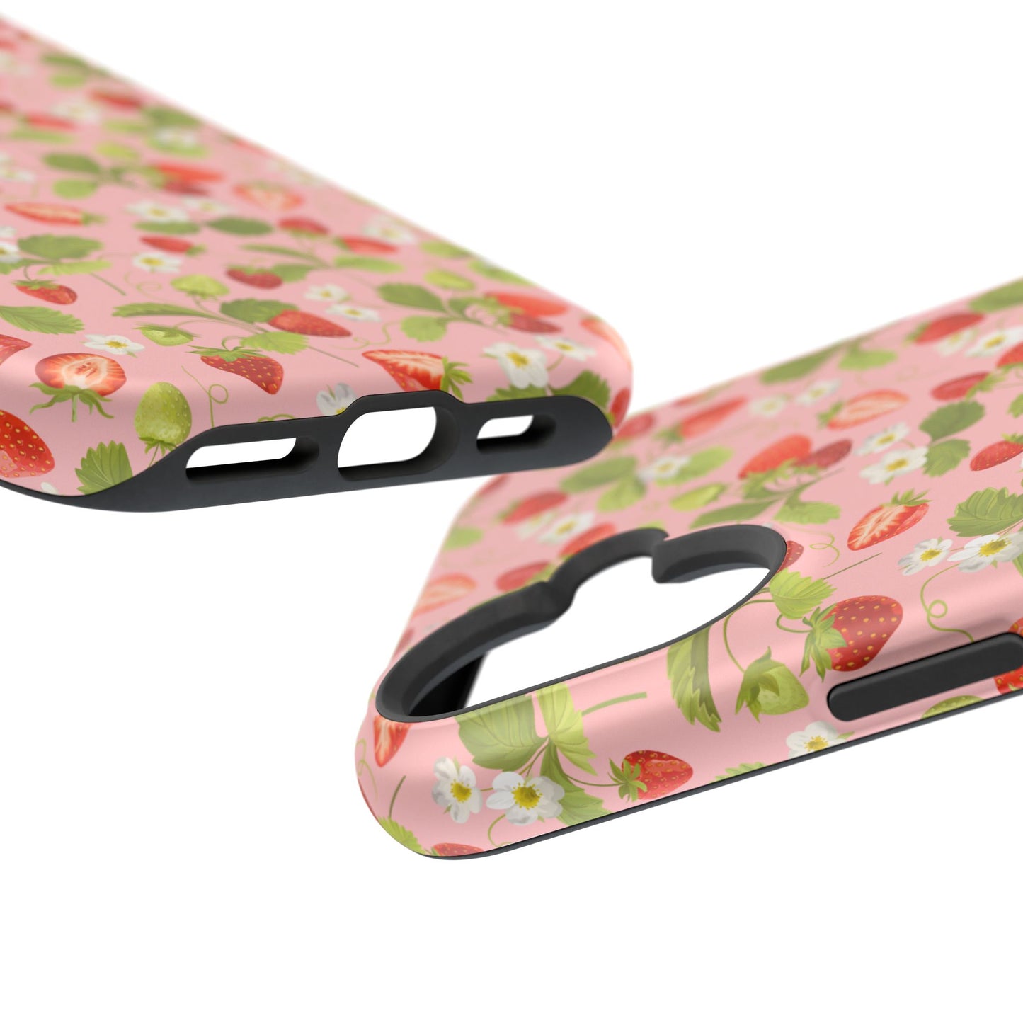 Strawberry Pattern Magnetic Phone Case, Fruit Lover’s Accessory, Cute Gift, Summer Vibe, Phone Protection