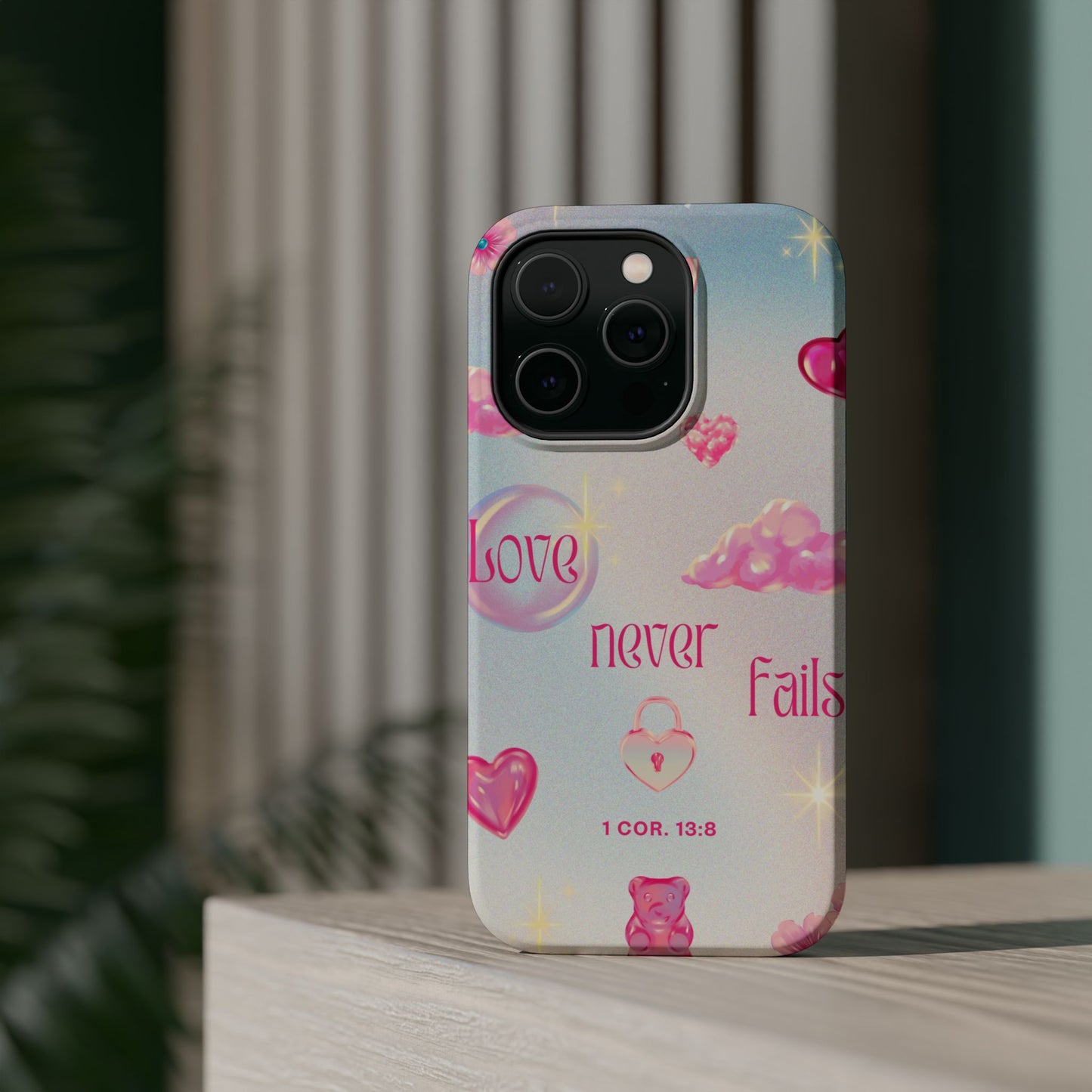 Love Never Fails Bible Verse Tough MAGNETIC Phone Case