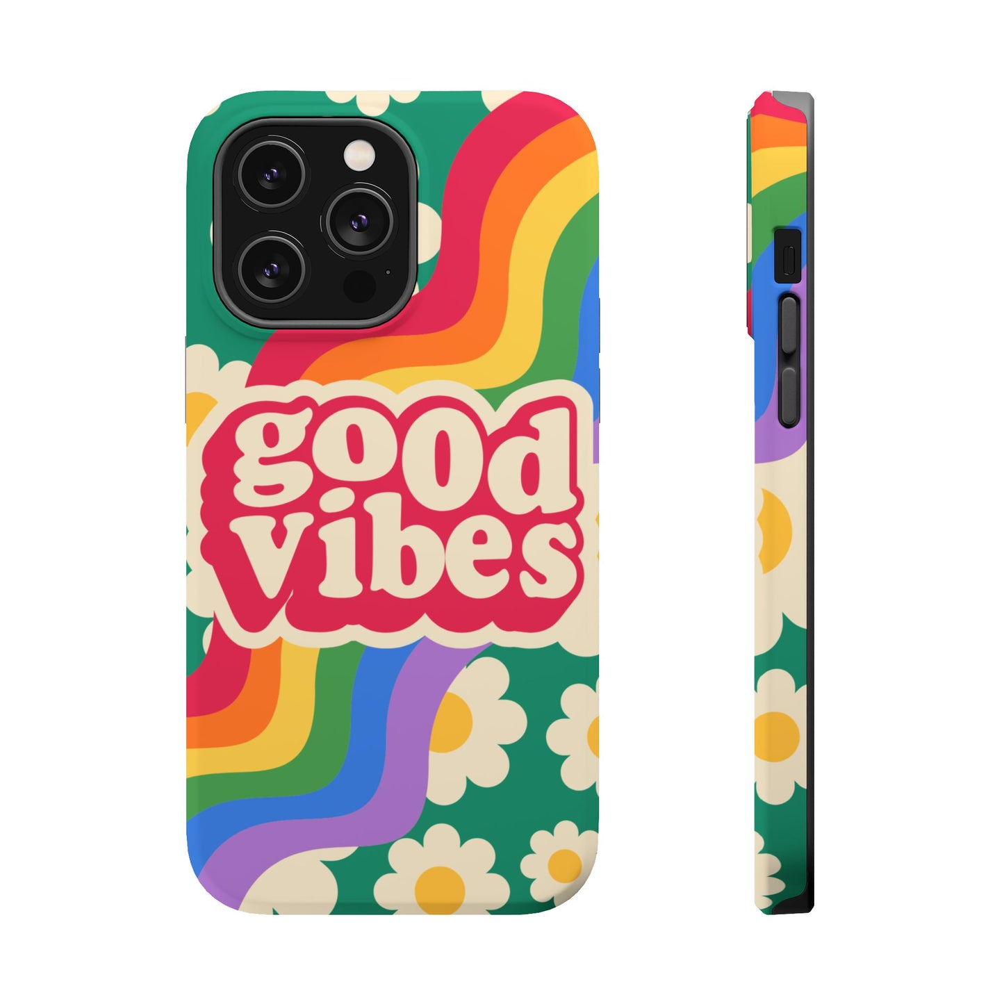 Good Vibes MAGNETIC Tough Phone Cases, Colorful, Cheerful Phone Protection, Gifts for Friends