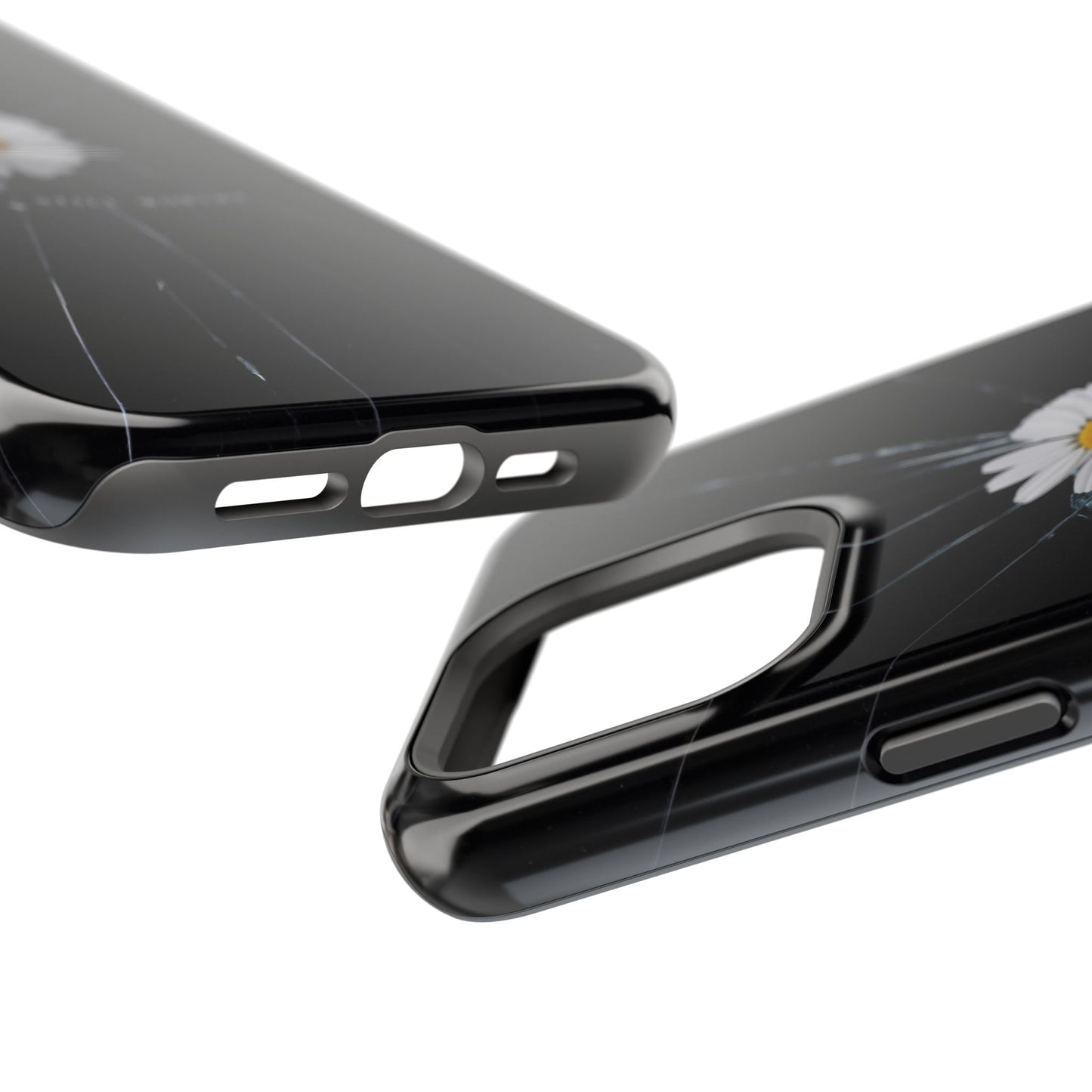 Flawed But Still Worthy Phone Case - Tough Cases, Inspirational Gift, Floral Design, Self-Love