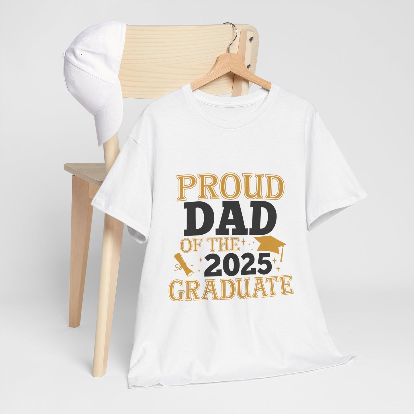 Proud Dad of the 2025 Graduate Tee - Unisex Cotton Shirt for Graduation Celebrations