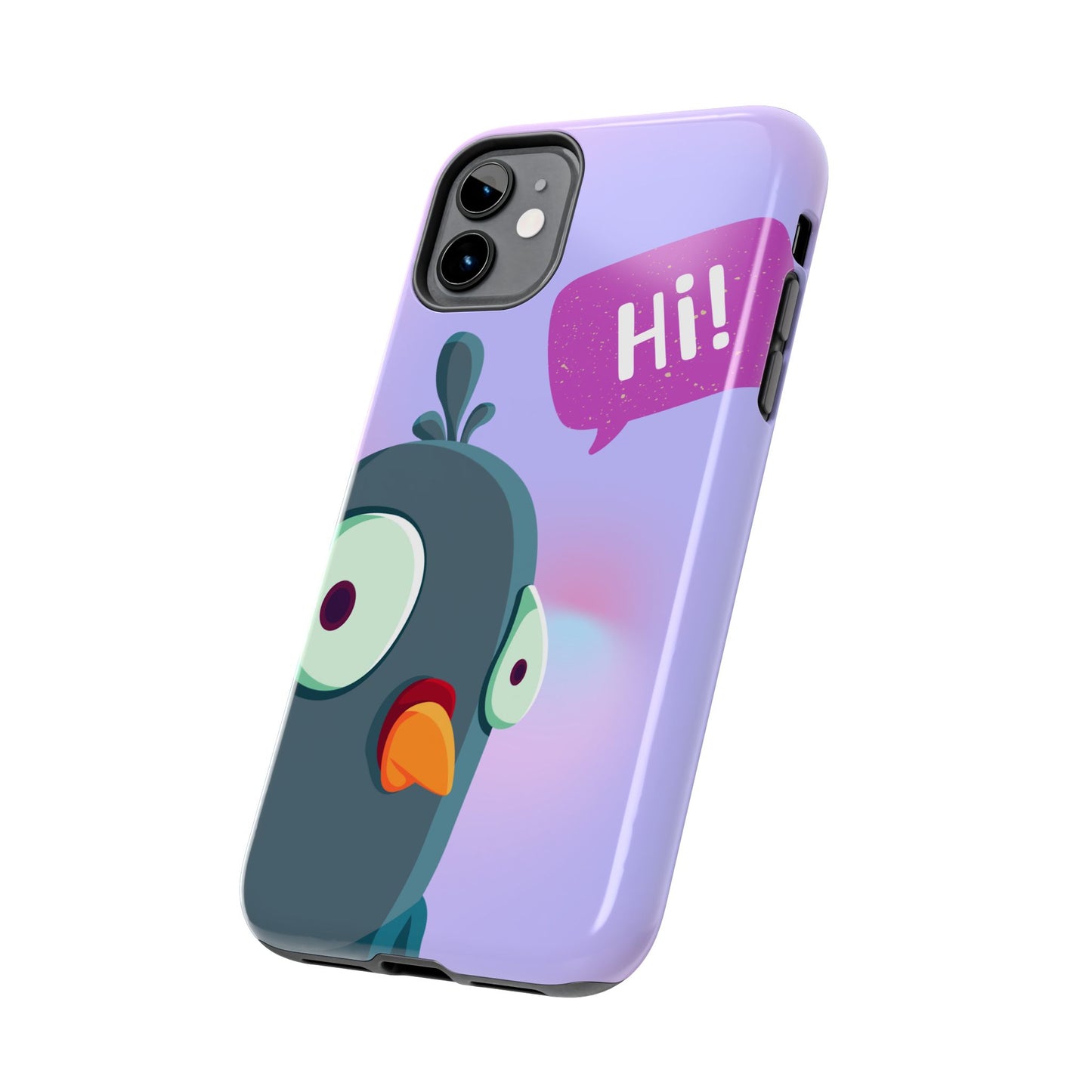 Colorful Cartoon Bird Tough Phone Case - Say Hi!