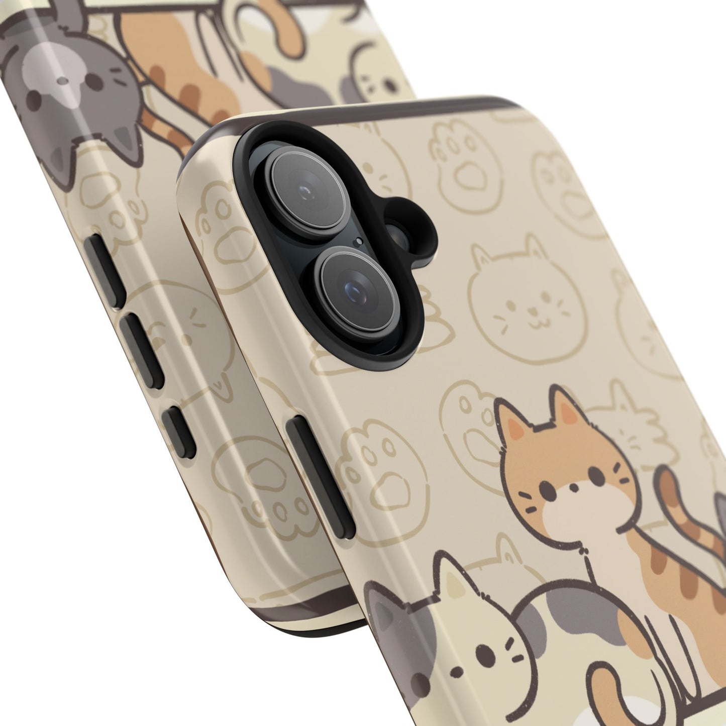 Cute Cat Tough Phone Case - Don’t Touch My Phone!