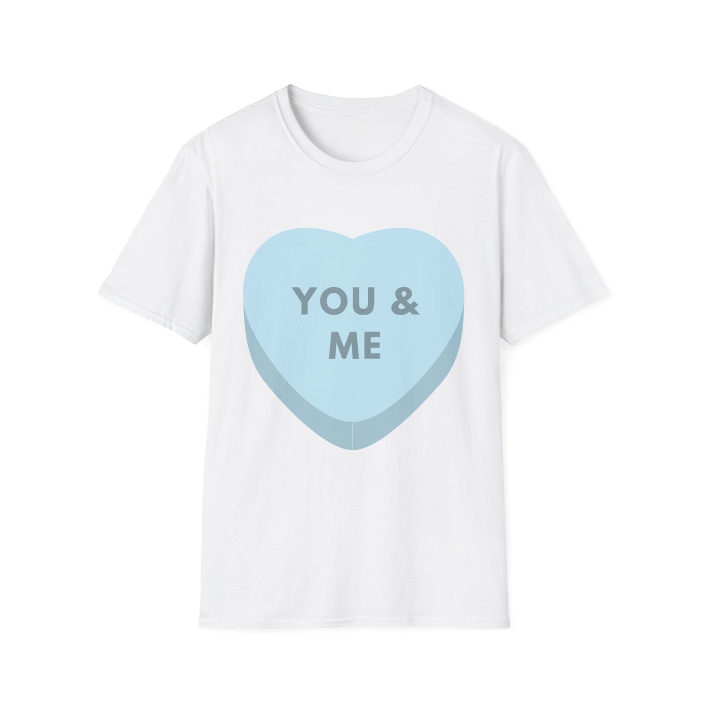 Couples Heart Graphic UnisexT-Shirt - 'You & Me' Design