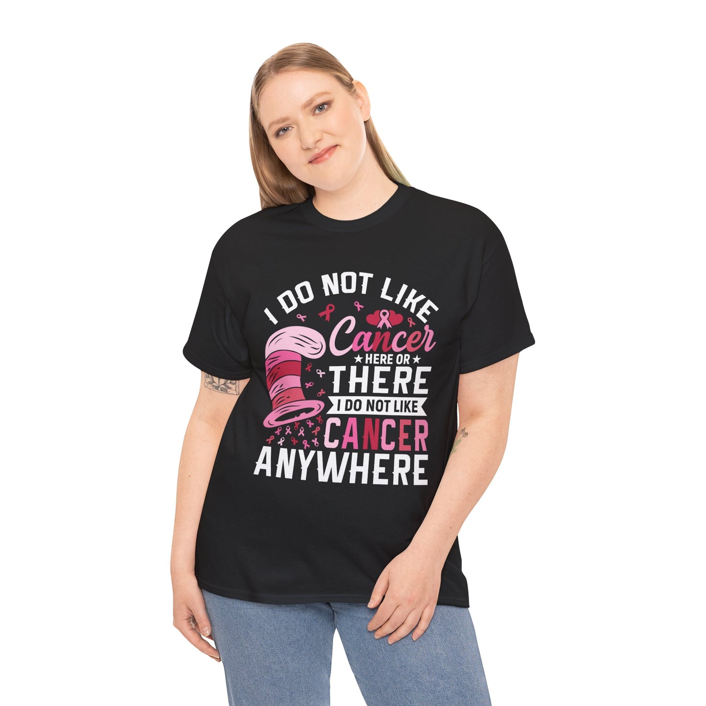 Dr Seus Inspired Unisex Tshirt, I don't like cancer here or there