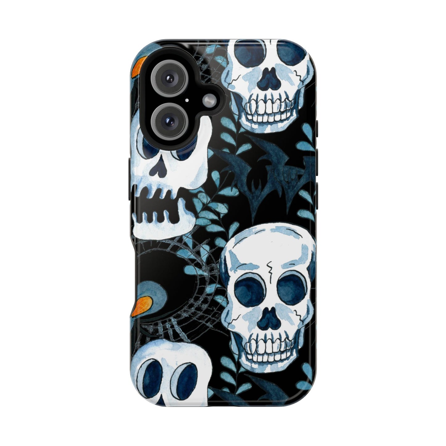 Phone Case - Skull Magnetic Impact-Resistant Case - Halloween - FREE Shipping for Iphone