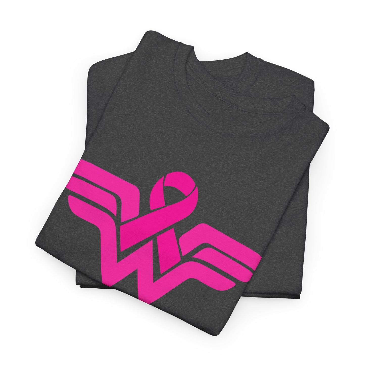 Empowerment Unisex Heavy Cotton Tee - Pink Wings & Ribbon Design