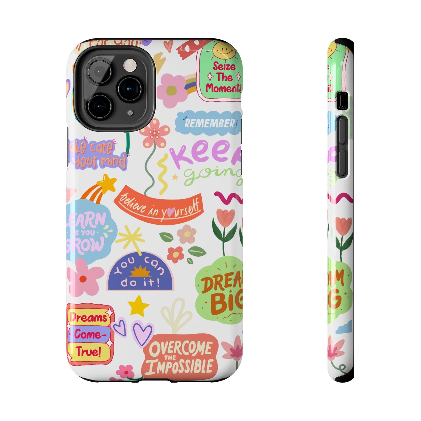 Inspirational, Motivational Phone Case, Cute Floral, Confidence Case, Gift for Her, Positive Vibes
