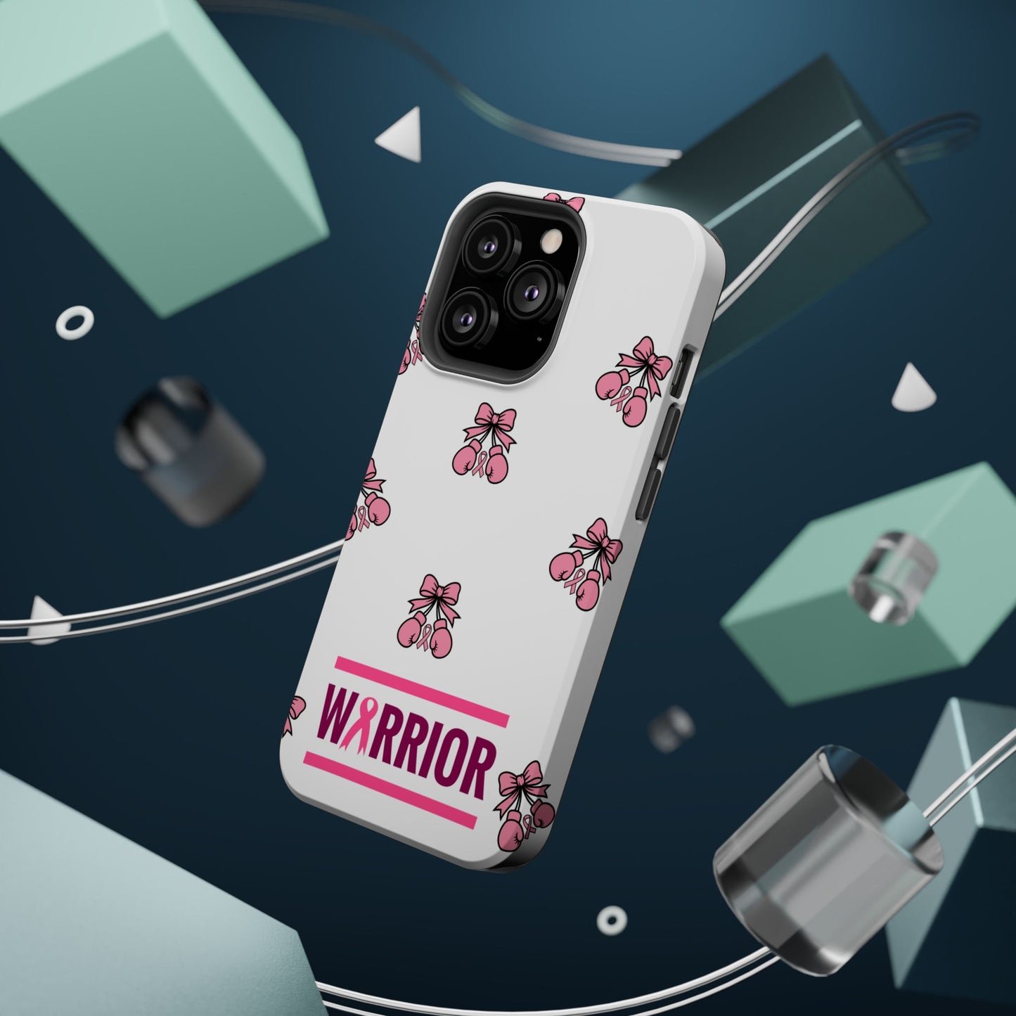Warrior Bow Pink Magnetic Phone Case, Support Breast Cancer Awareness, Gift for Cancer Fighters for Iphone