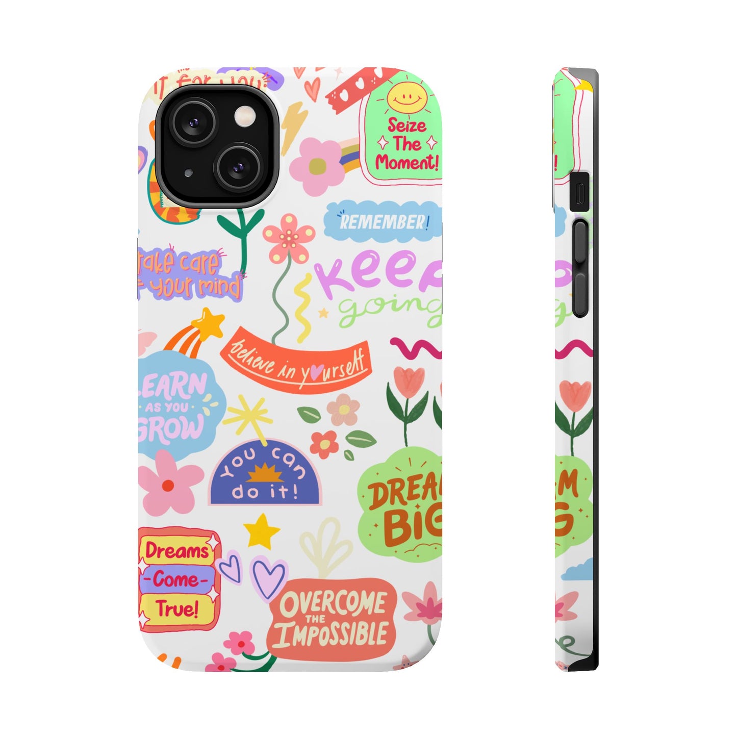 Inspirational, Motivational Phone Case, Cute Floral, Confidence Case, Gift for Her, Positive Vibes