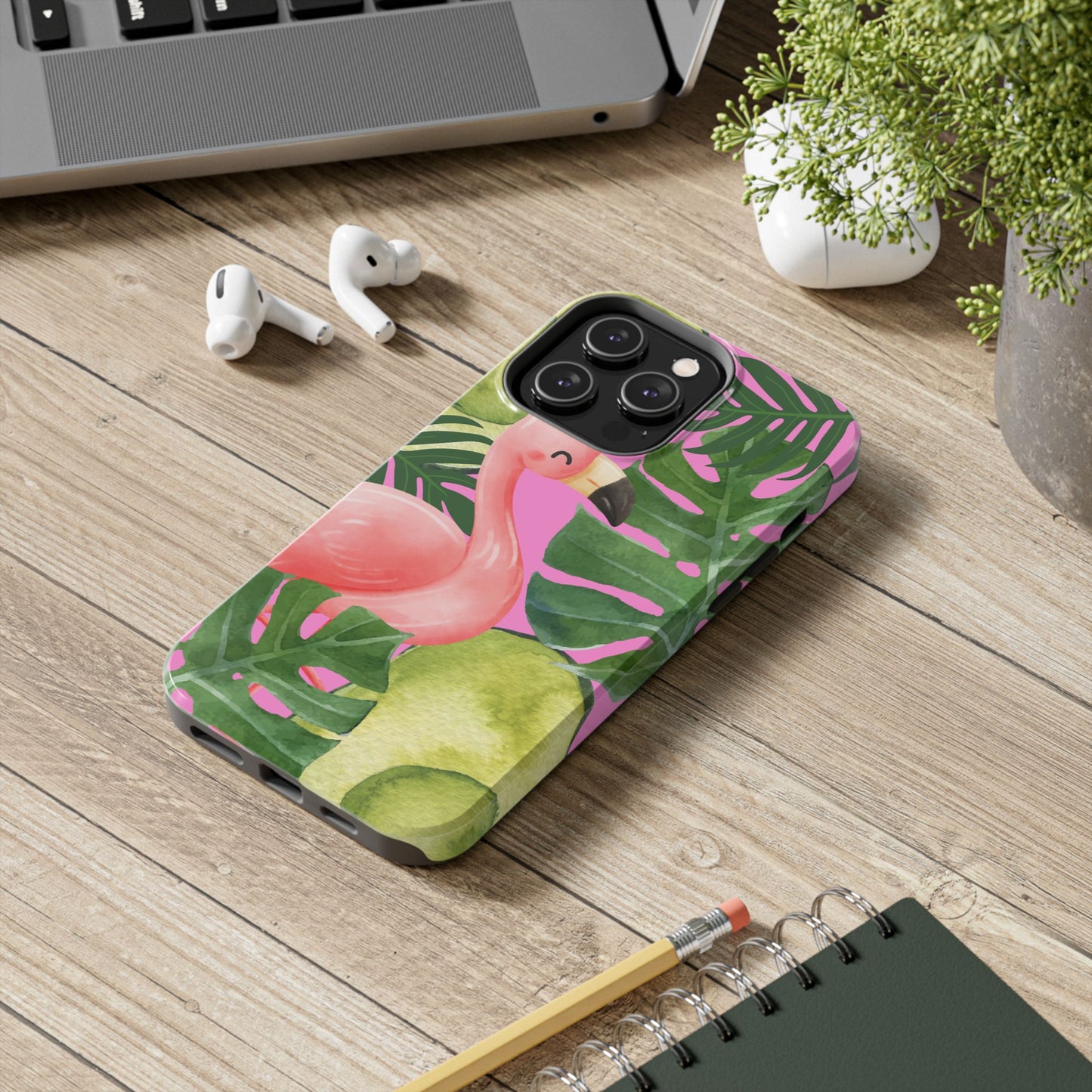 Tropical Flamingo, Cute, Summer Vibes Tough Phone Case