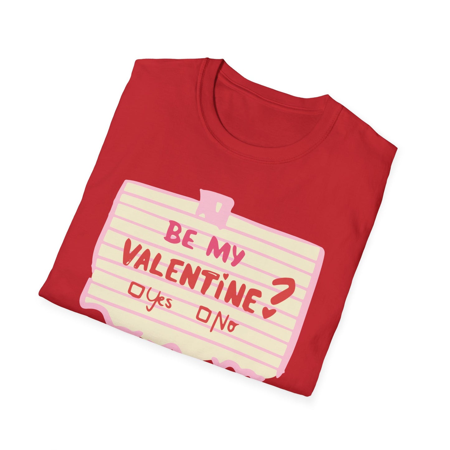 Couples Heart Graphic Unisex Softstyle T-Shirt - 'Yes or No' Design
