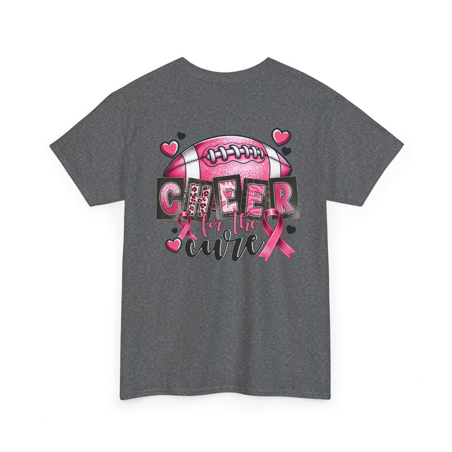 Breast Cancer Awareness Tee - "Cheer for the cure" Unisex Cotton Shirt