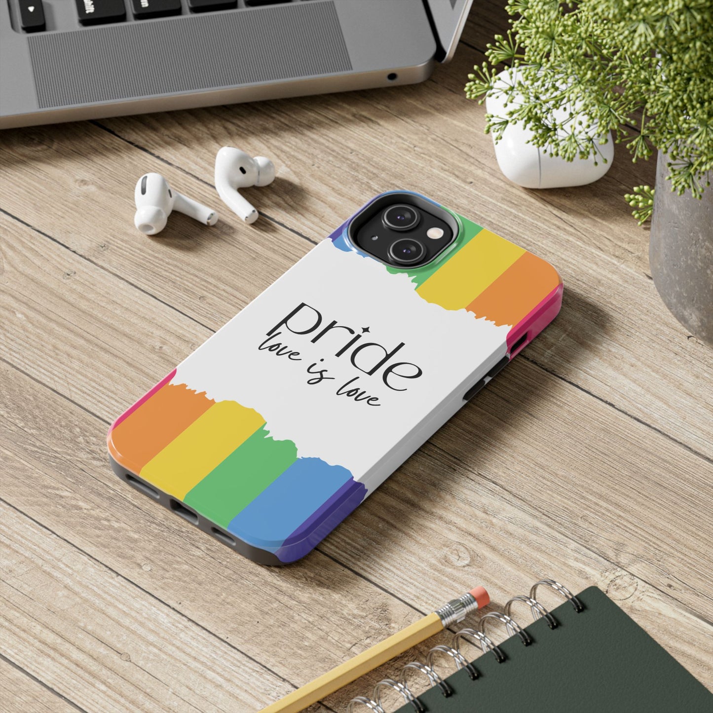 Pride - Love is Love, LGBTQ+, Rainbow Tough Phone Case