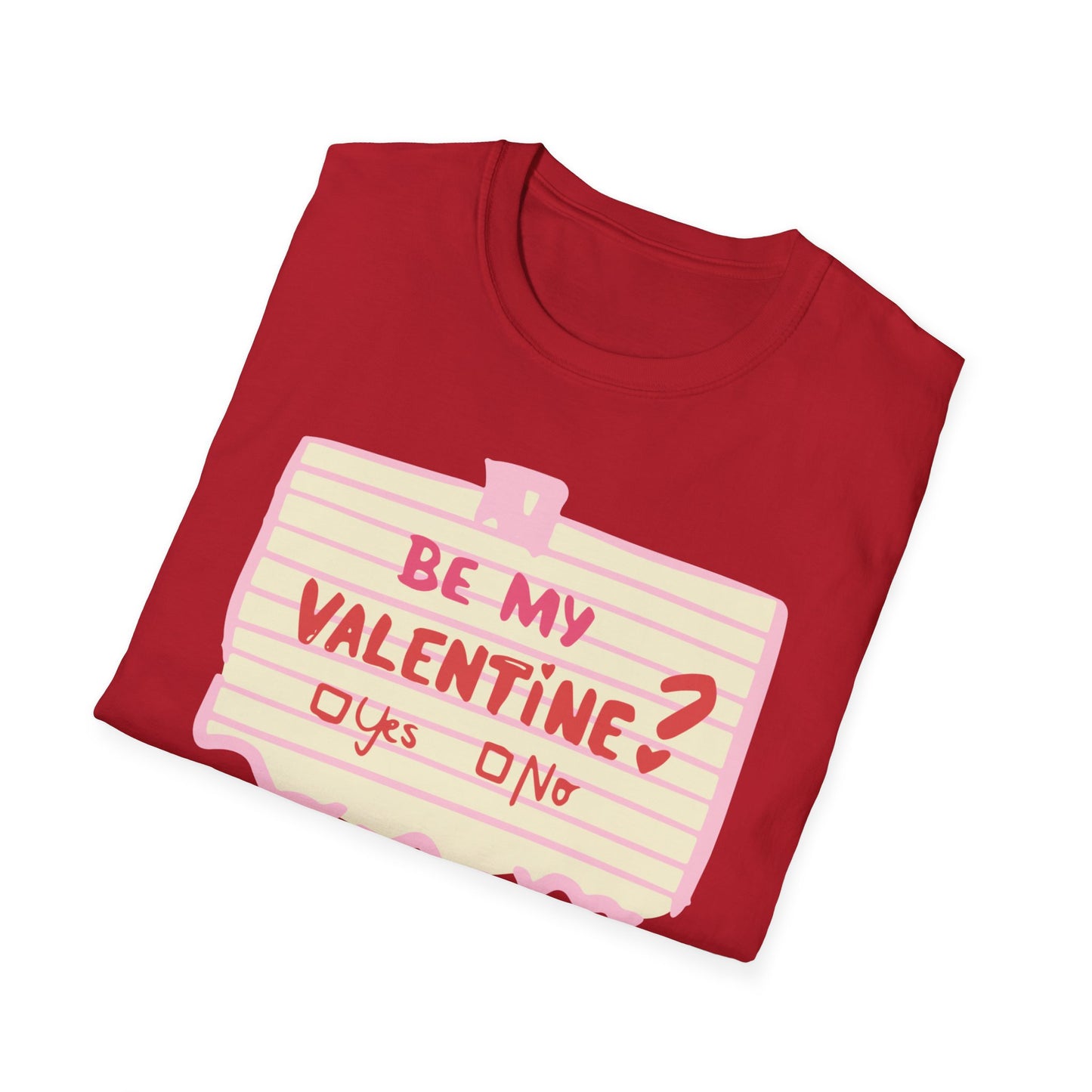 Couples Heart Graphic Unisex Softstyle T-Shirt - 'Yes or No' Design