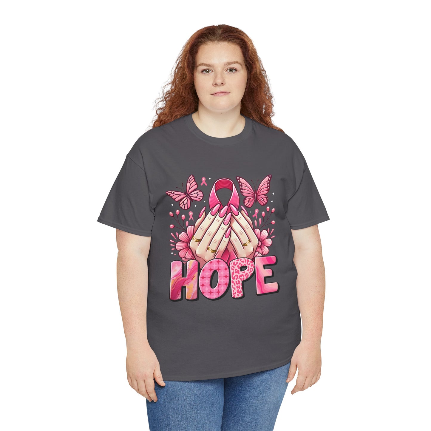 Hopeful Butterflies Unisex Heavy Cotton Tee