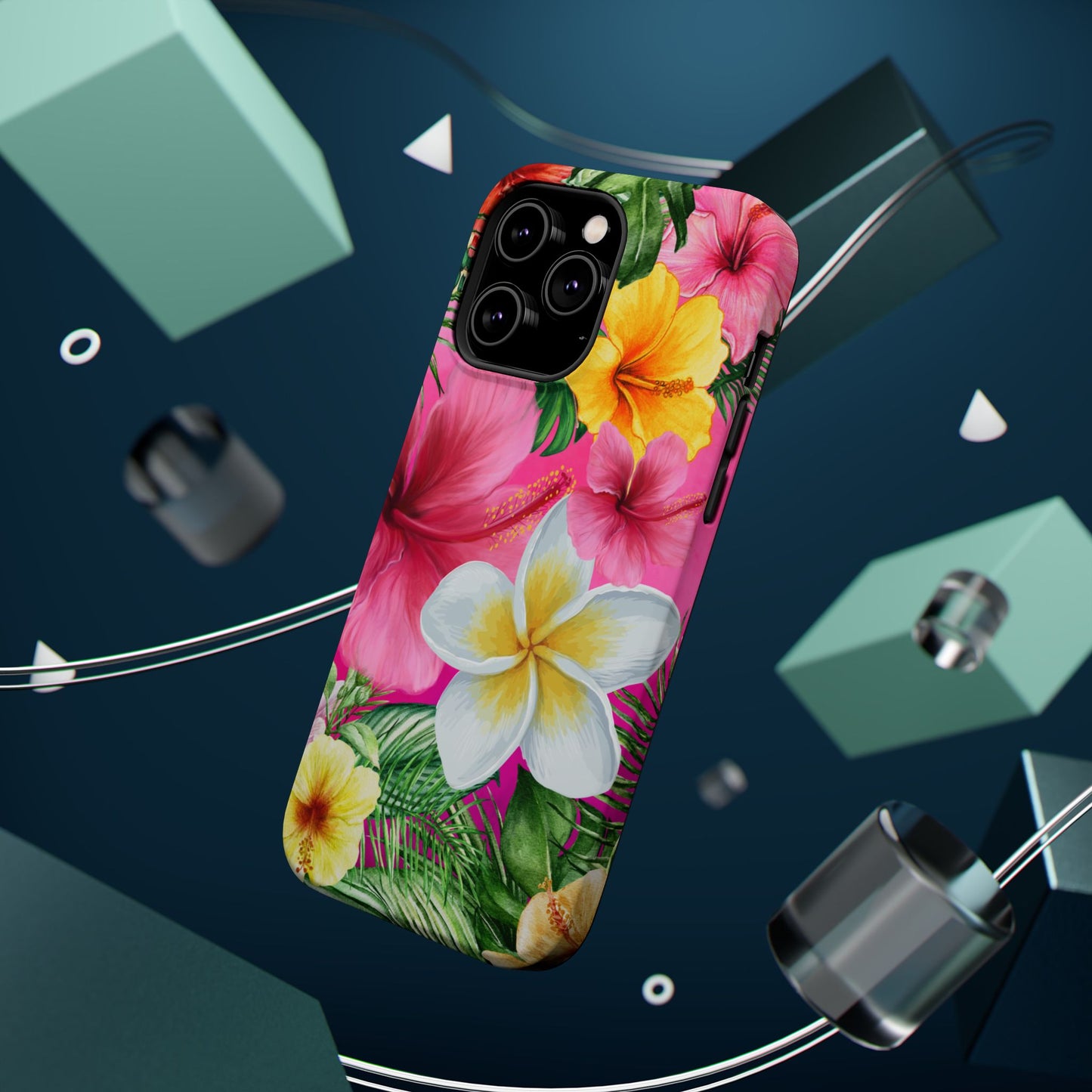 Tropical Floral MAGNETIC Phone Case - Tough, Durable, Chic Protection, Summer Vibes, Gift for Her