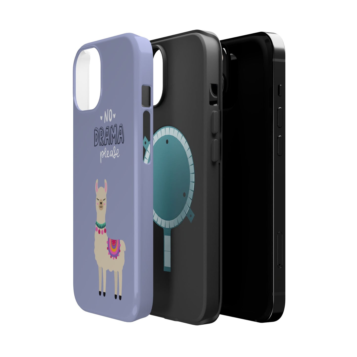 Cute Llama - No Drama MAGNETIC Tough Phone Case