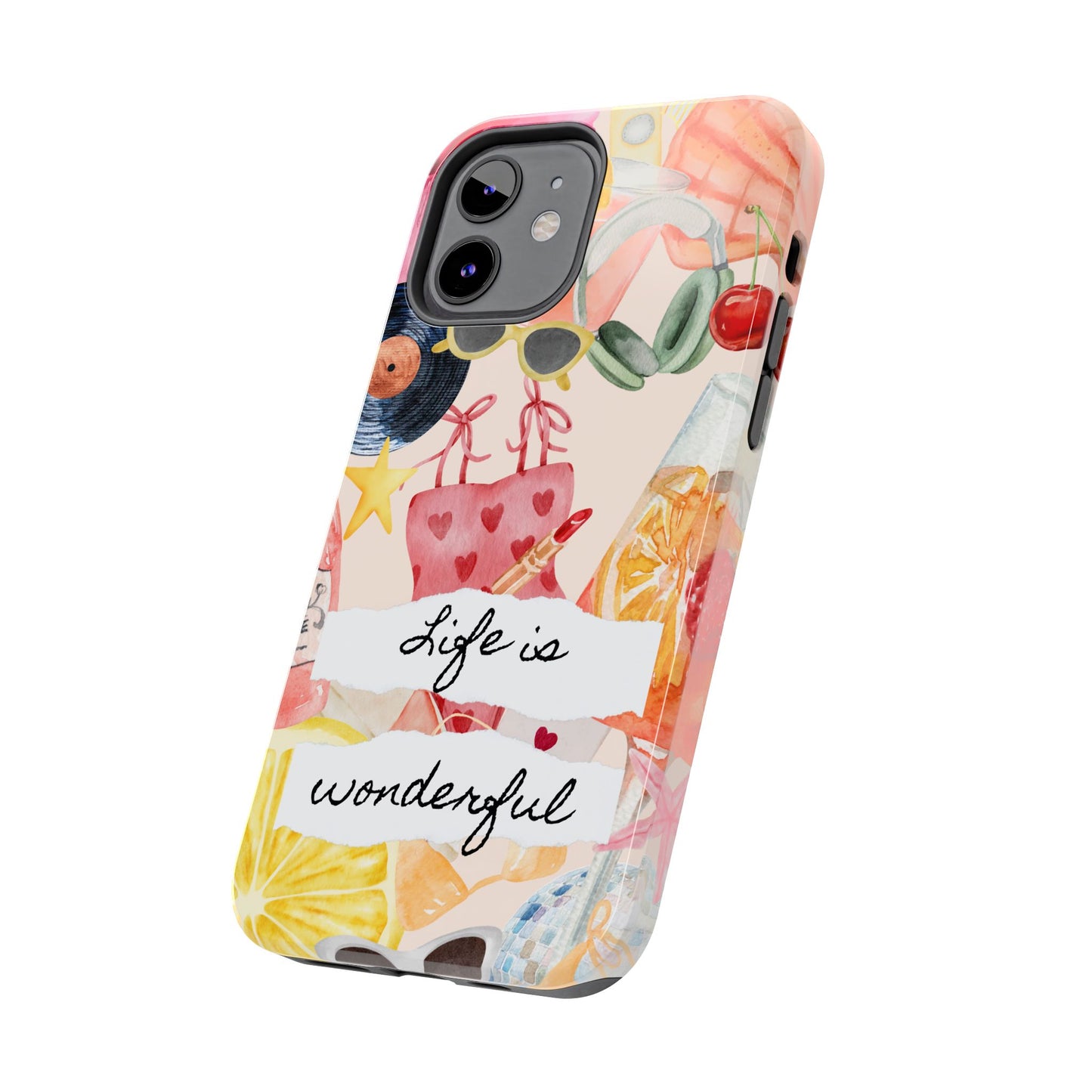 Life is Wonderful, Stylish Phone Cover, Cute Phone Accessory, Gift for Her, Summer Vibe Phone Case