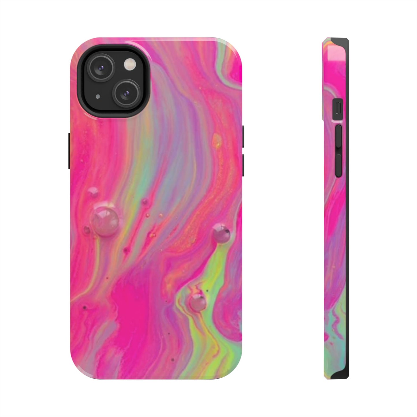 Colorful Swirl Futuristic Tough Phone Case, Stylish Durable Cover for Iphone