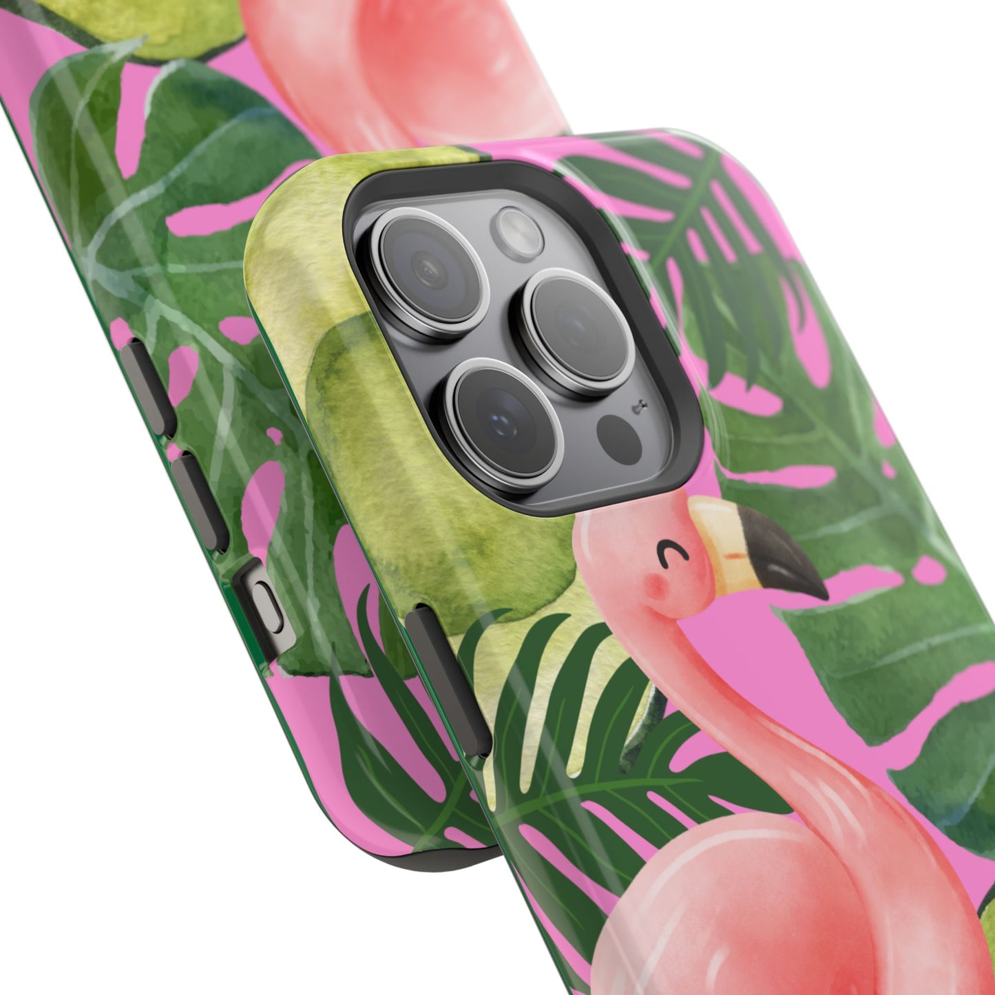 Tropical Flamingo, Cute, Summer Vibes MAGNETIC Tough Phone Case