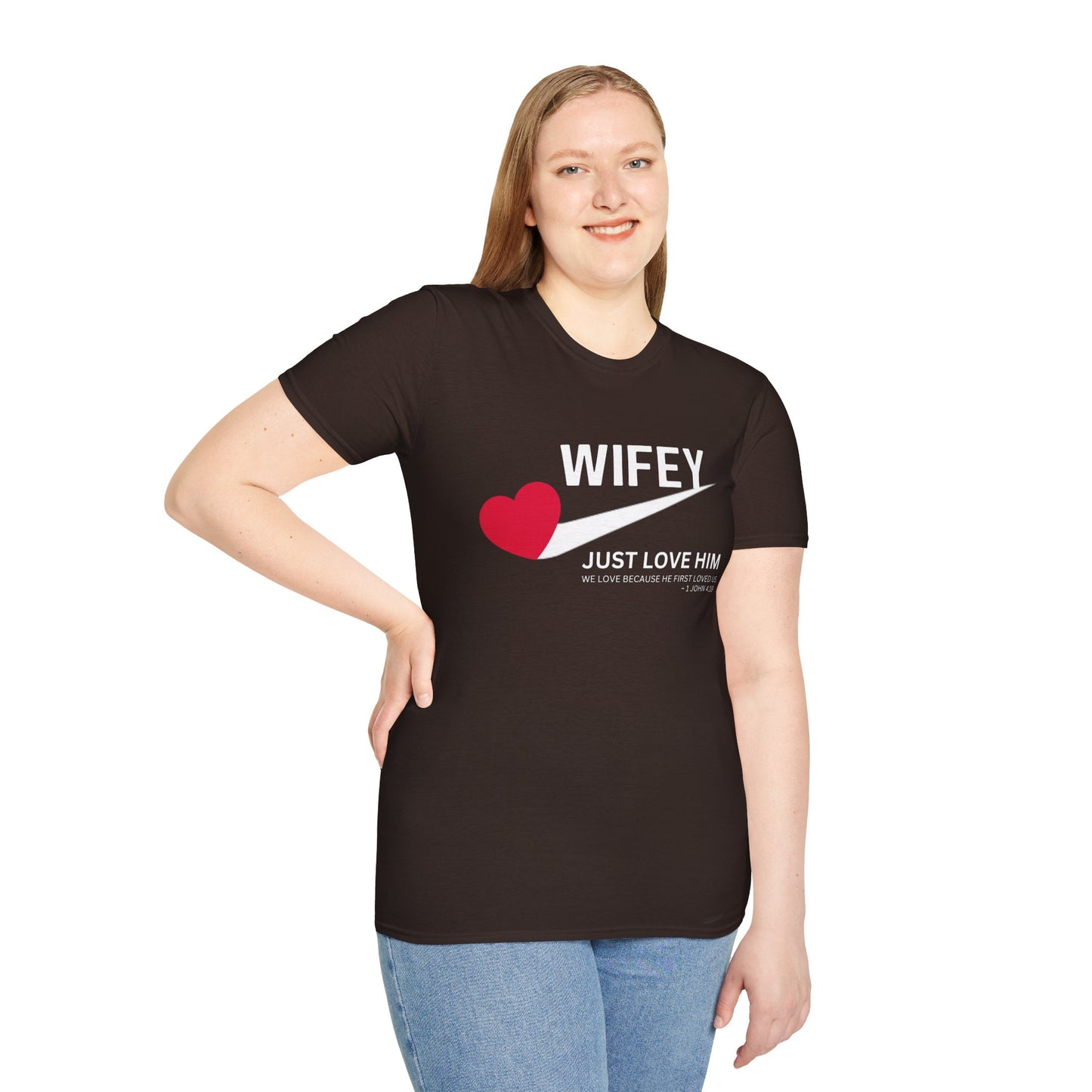 Wifey Just Love Him T-Shirt for Anniversaries & Valentine’s Day