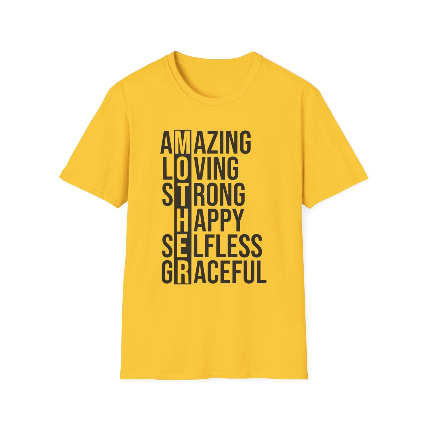 Affirmation T-Shirt - Inspirational Amazing Loving Strong Happy Selfless Graceful-MOTHER