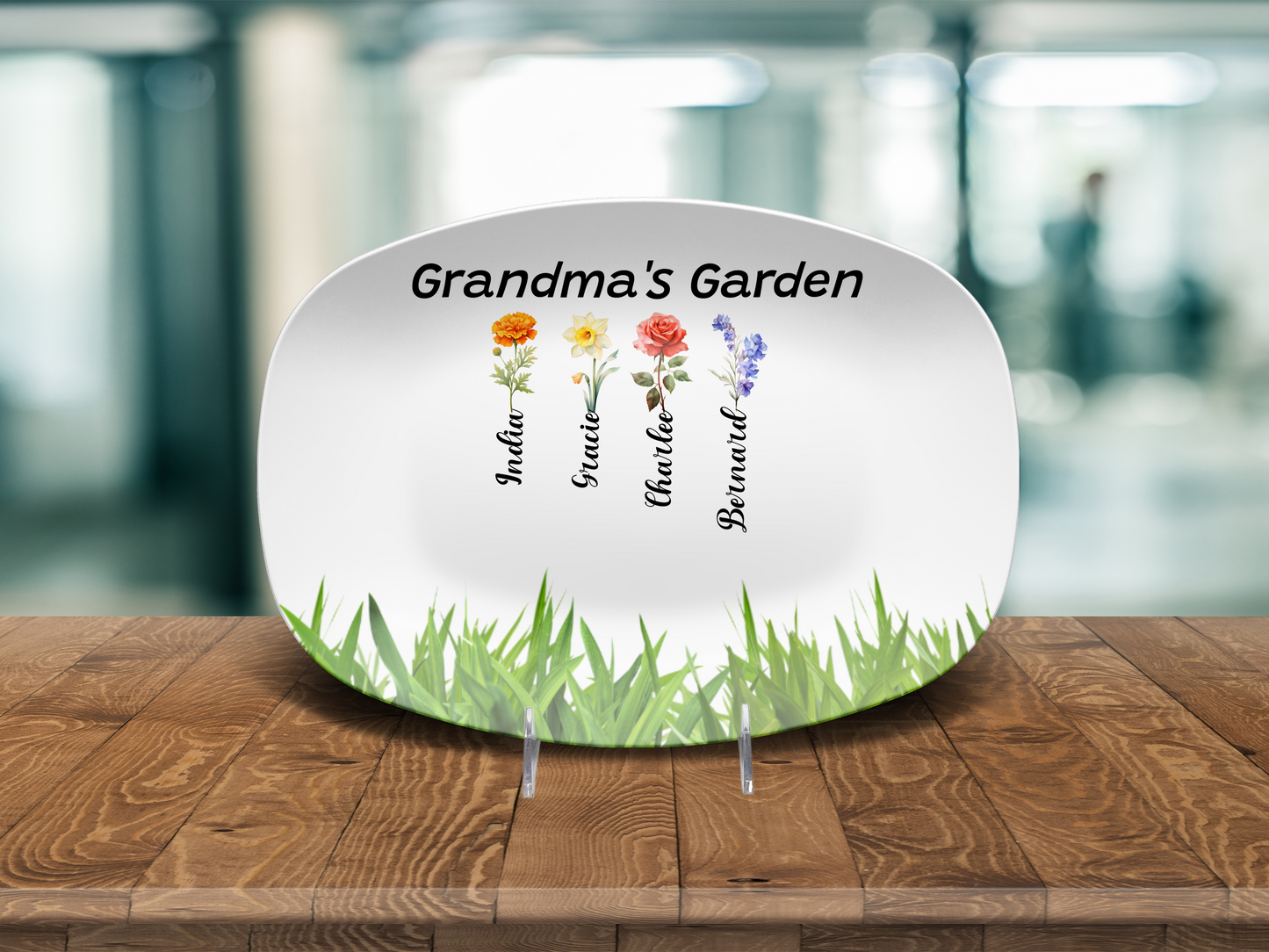 Make Her Smile with a Thoughtful Gift - The Grandma's Garden Personalized Platter