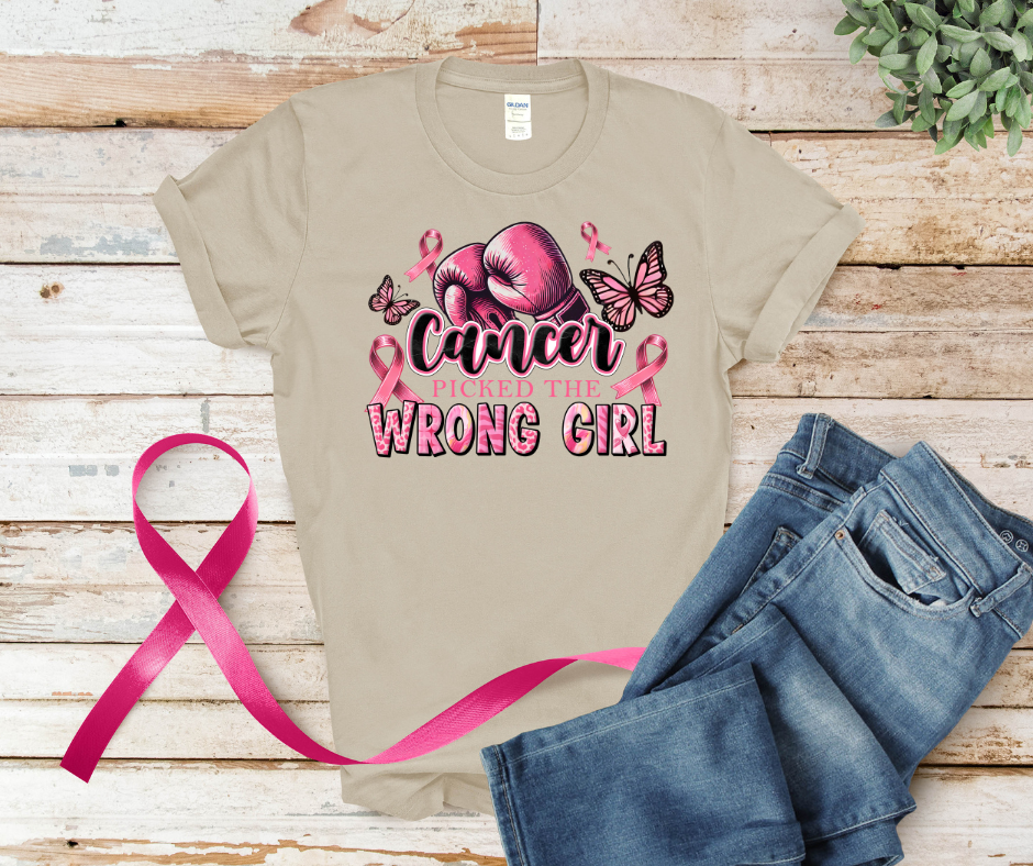 Cancer Awareness Tee - Picked the Wrong Girl Unisex Cotton Shirt