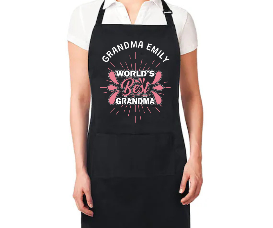 Personalized Apron for Grandma - Perfect Mother's Day or Birthday Gift