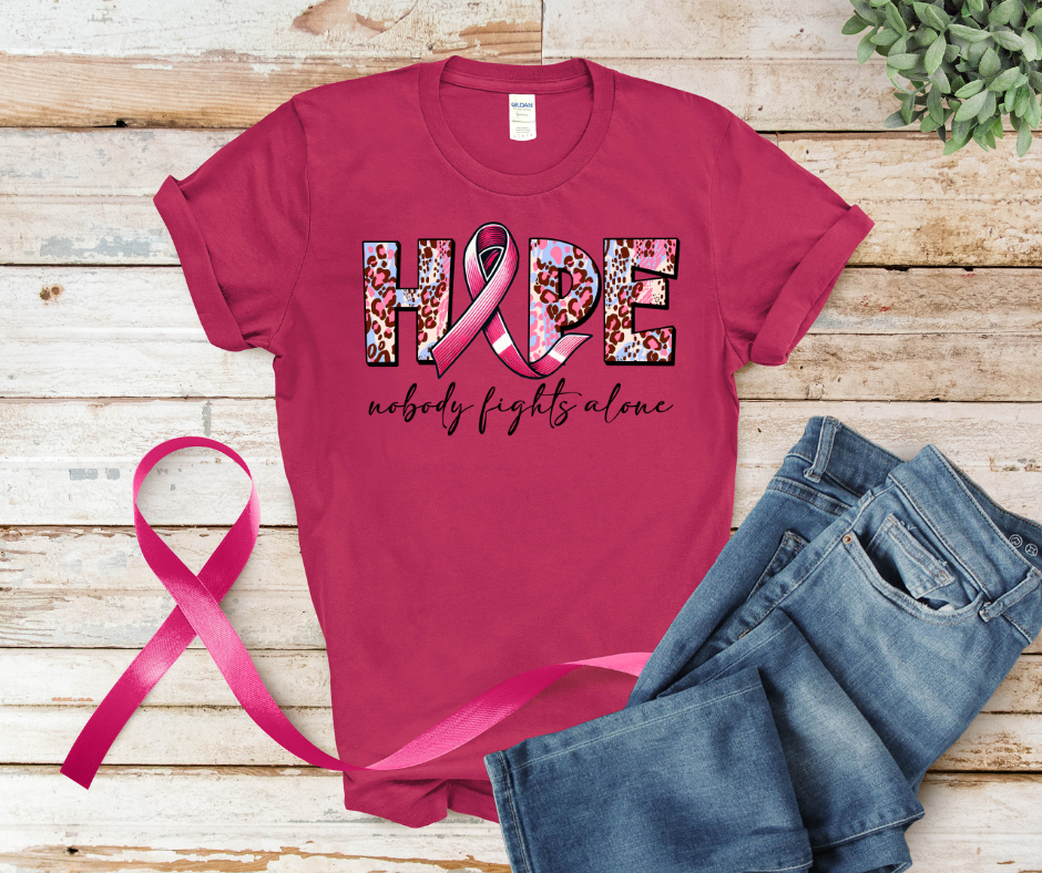 Hope & Support Unisex Tee - Nobody Fights Alone