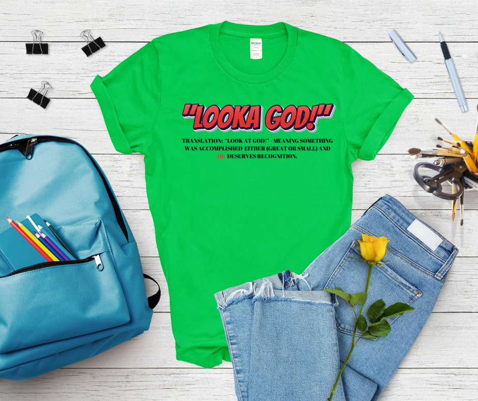 Inspirational Unisex Heavy Cotton Tee - "Looka God!" Motivational Apparel