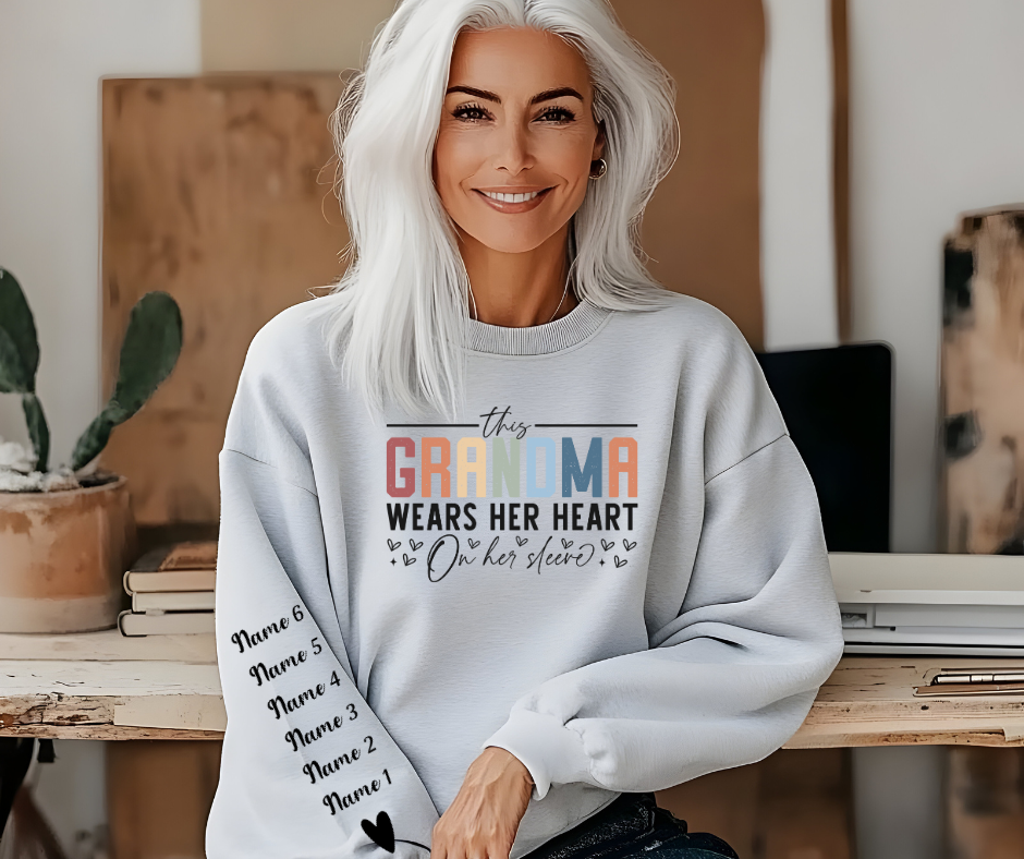 Elevate Her Style: Customizable/Personalized Grandma Sweatshirt