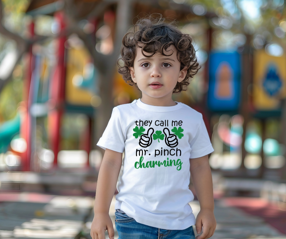 Infant St. Patrick's Day Tee - 'They Call Me Mr. Pinch Charming'