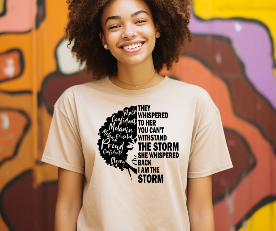 Empowered Black Woman T-Shirt - Inspirational Graphic Tee