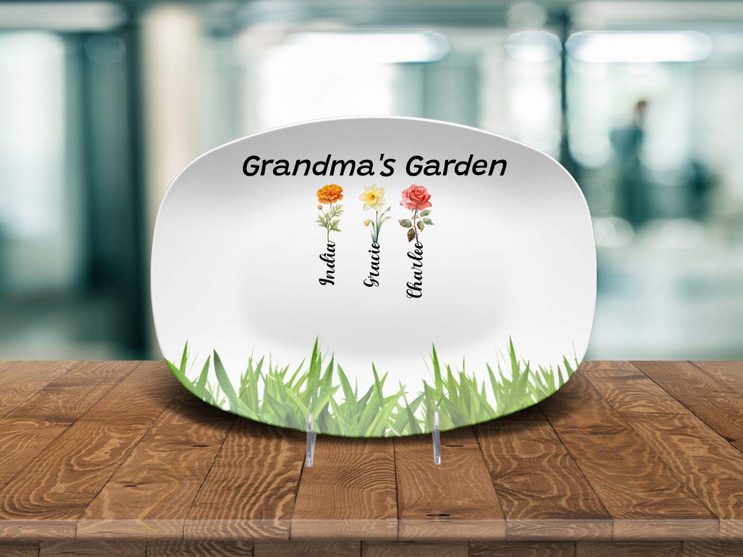 Make Her Smile with a Thoughtful Gift - The Grandma's Garden Personalized Platter
