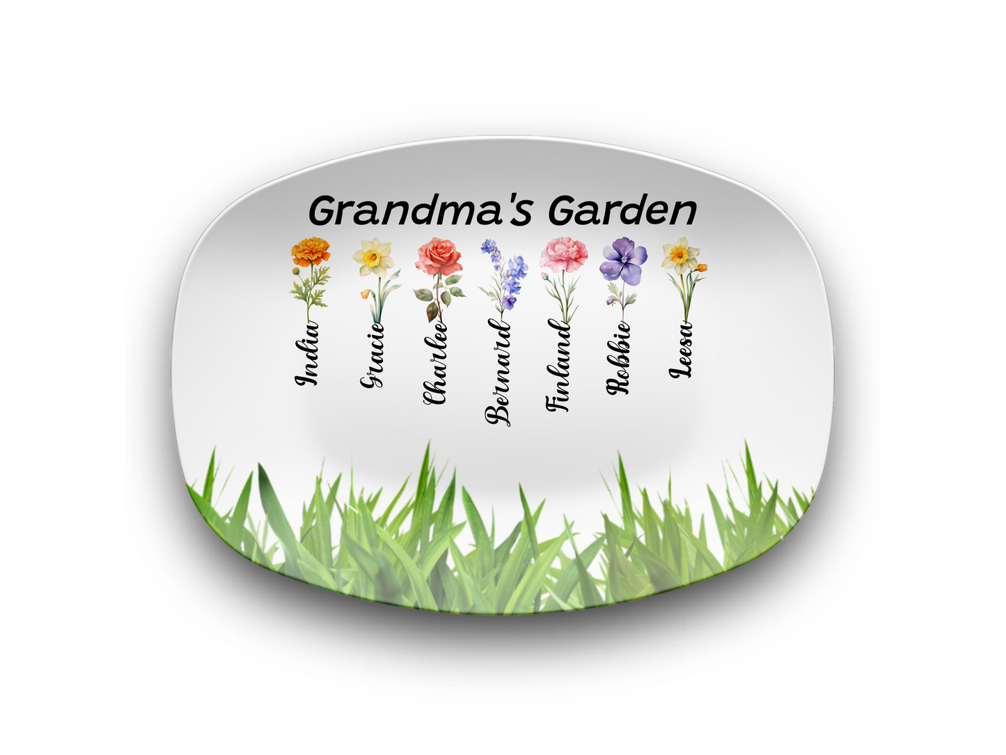 Make Her Smile with a Thoughtful Gift - The Grandma's Garden Personalized Platter