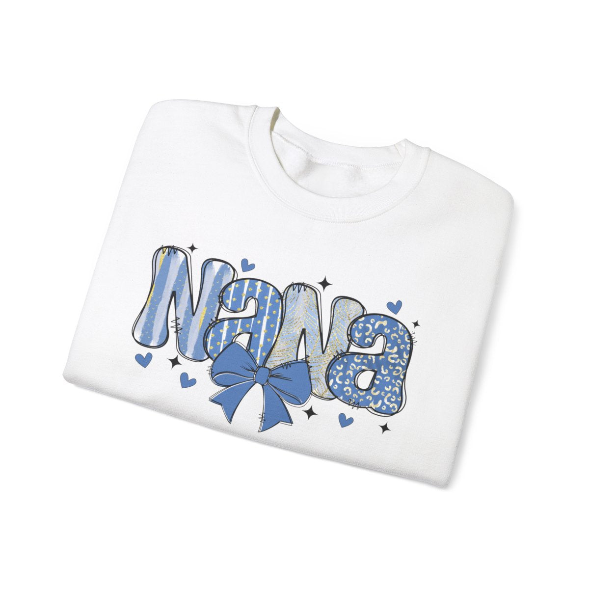 Personalized Nana Mother's Day Crewneck Sweatshirt with grandkids' names on the sleeves