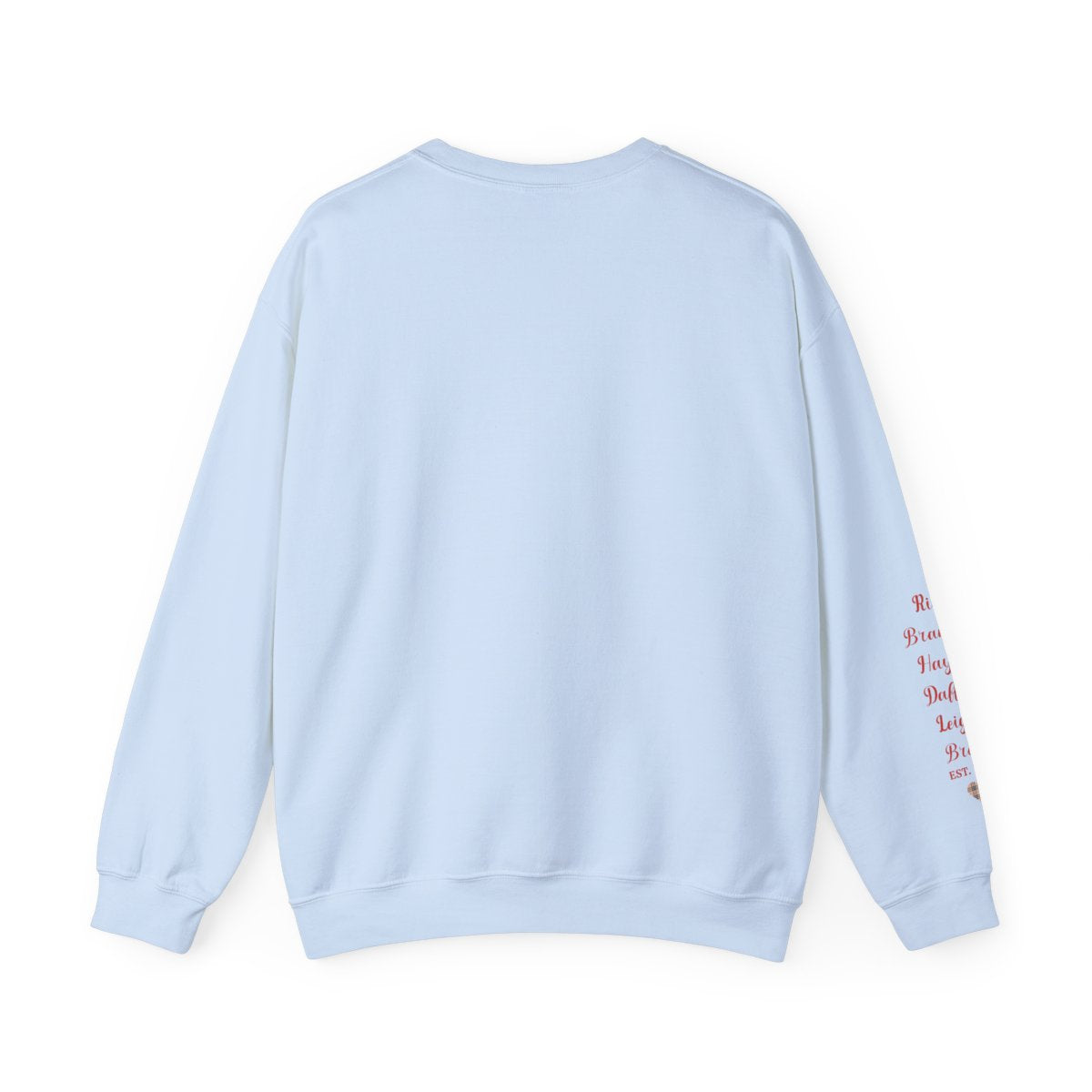 Personalized Mother's Day Crewneck Sweatshirt with grandkids' names on the sleeves