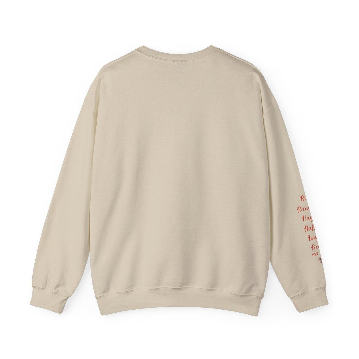 Personalized Mother's Day Crewneck Sweatshirt with grandkids' names on the sleeves