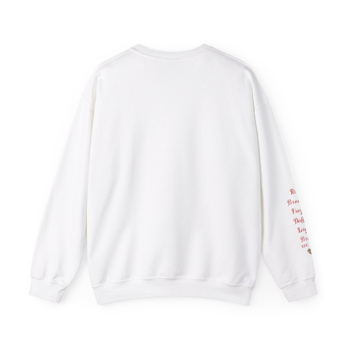 Personalized Mother's Day Crewneck Sweatshirt with grandkids' names on the sleeves