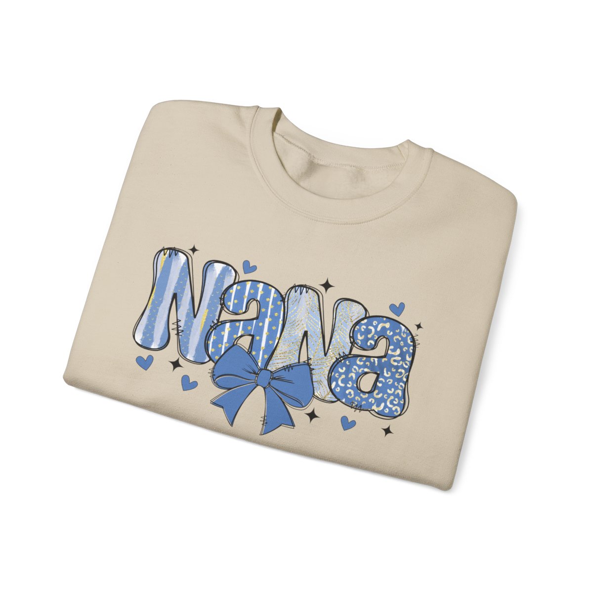 Personalized Nana Mother's Day Crewneck Sweatshirt with grandkids' names on the sleeves