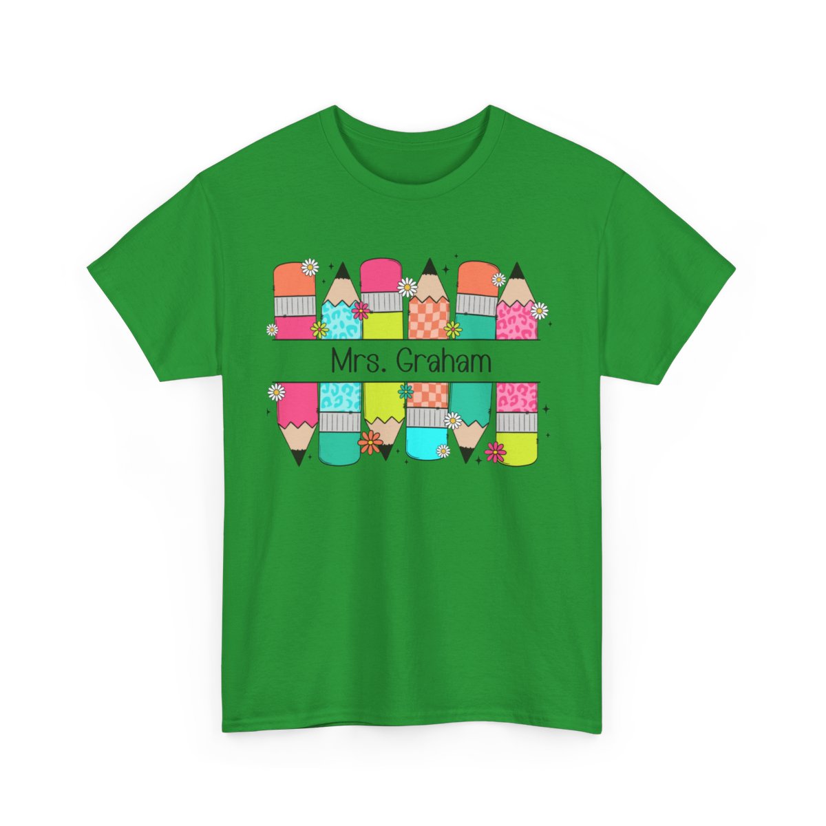 Personalized Unisex Heavy Cotton Tee, Teacher or Student Gift