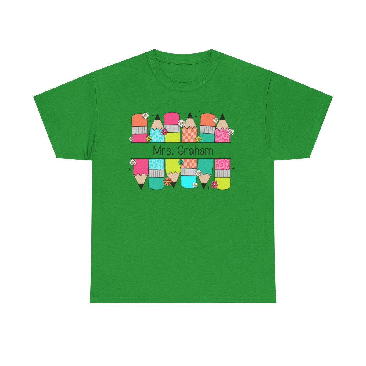 Personalized Unisex Heavy Cotton Tee, Teacher or Student Gift