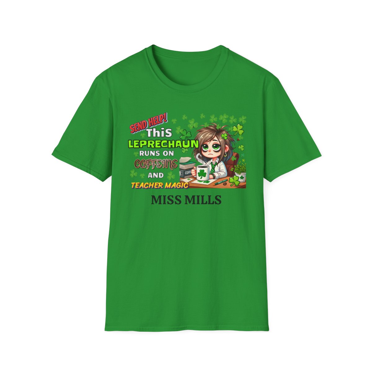 Whimsical Personalized St. Patrick's Day Unisex Tee, Teacher Gift, Funny Leprechaun Shirt
